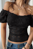 Off-Shoulder Lace Blouse