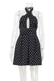 Halter Neck Polka Dot Dress