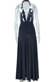 Halter Tie Evening Gown