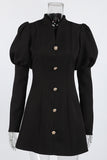 Chic Puff-Sleeve Casual Dress