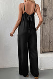 Sleeveless Lace Trim Jumpsuit