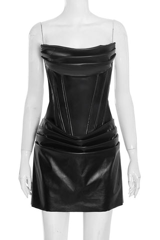 Strapless Ruched Mini Dress
