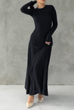 Elegant Long Sleeve Maxi Dress