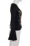 Floral Detail Wrap T-Shirt