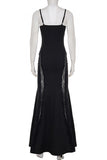 Lace-Panel Evening Gown