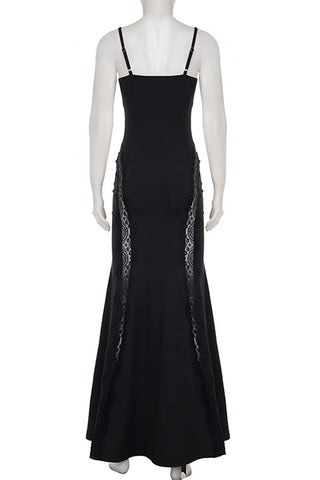 Lace-Panel Evening Gown