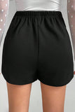 Pearl Embellished Skort with Side Slit