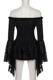 Off-Shoulder Ruffle Casual Dress