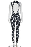 Polka Dot Sleeveless Jumpsuit