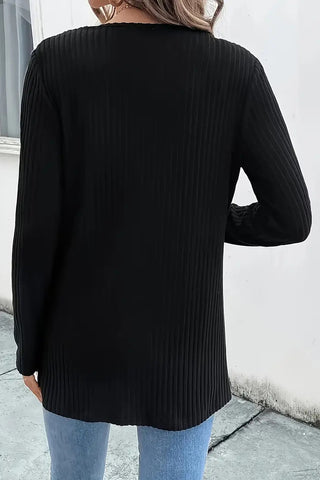 Pearl-Accented Longline Blazer