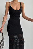 Sleeveless Crochet Knit Casual Dress
