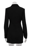 Button-Front Casual Blazer Dress