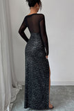 Elegant Off-Shoulder Glitter Dress
