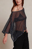 Off-Shoulder Polka Dot Blouse