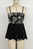 Floral Detail Peplum Tank