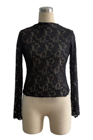 Sheer Lace Long Sleeve Top
