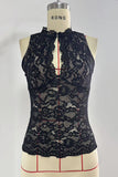 Lace Mock-Neck Tank Top