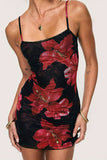 Floral Print Spaghetti Strap Dress