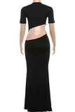 Stylish Cut-Out Evening Dress