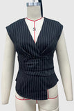V-Neck Wrap Peplum Tank