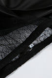 Layered Mesh and Satin Drape Skirt