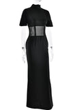 Elegant High-Neck Evening Gown
