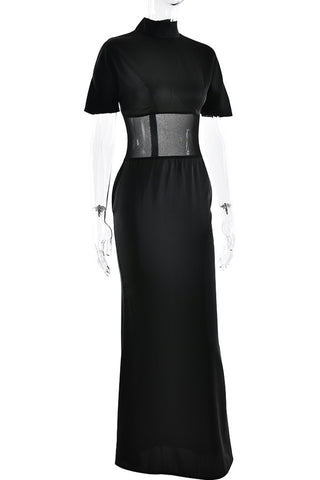 Elegant High-Neck Evening Gown