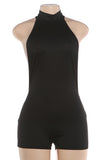 Sleeveless High-Neck Romper