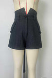 High-Waisted Casual Shorts