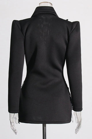 Embellished Evening Blazer Dress