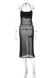 Dotted Mesh Skirt Set