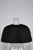 Elegant Buttoned Capelet
