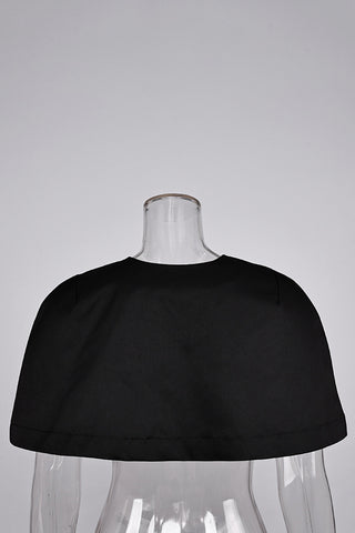 Elegant Buttoned Capelet