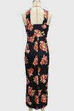 Floral Halter Midi Dress
