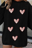 Heart Graphic Patched Sweatshirt