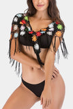 Floral Fringe Beach Cover-Up