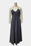 Halter Dress with Pleated Detail