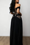Elegant Off-Shoulder Evening Gown