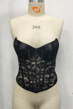 Lace-Trimmed Corset Top