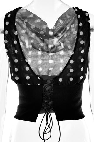 Polka Dot Cropped T-Shirt