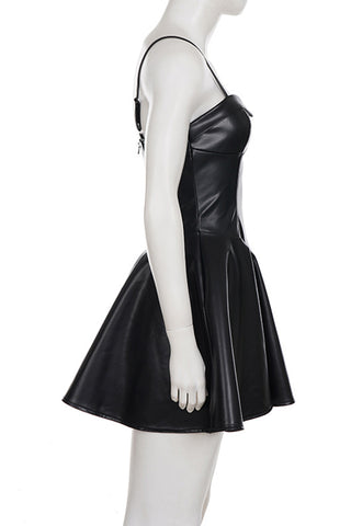 Strap Detail Flared Dress