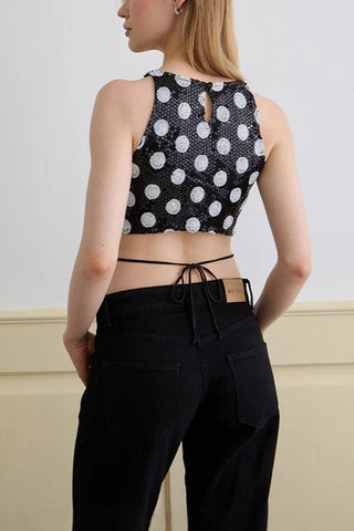 Polka Dot Sleeveless Tank