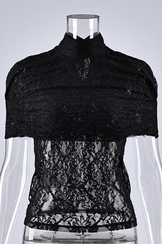 High-Neck Lace Tank Top