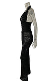 Lace-Up Halter Jumpsuit