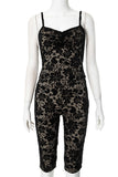 Lace Sleeveless Capris Set