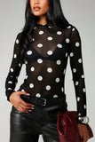 Polka Dot Long-Sleeve T-Shirt