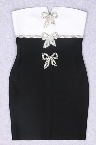 Strapless Bow-Detail Evening Dress