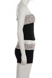 Strapless Leopard Print Shorts Set