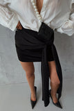 Elegant Wrap Mini Skirt
