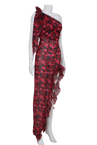 One-Shoulder Ruffle Dress